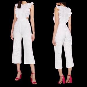 NY&C white cotton Eyelet Jumpsuit